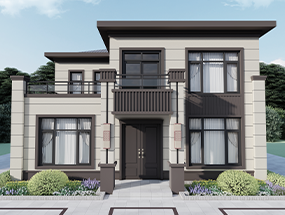 10.8×10.2米 兩層新中式別墅帶露臺(tái) 占地面積117.79平方 編號(hào):2023092816